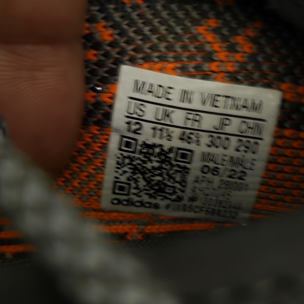 Adidas Orange and Gray Sneakers